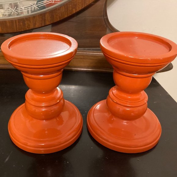 Pottery Barn Pillar Candleholders